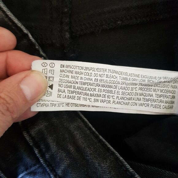 Forever 21 Womens Small Jeans Distressed Ripped Mesh Frayed Gothic Emo Punk - Picture 11 of 16